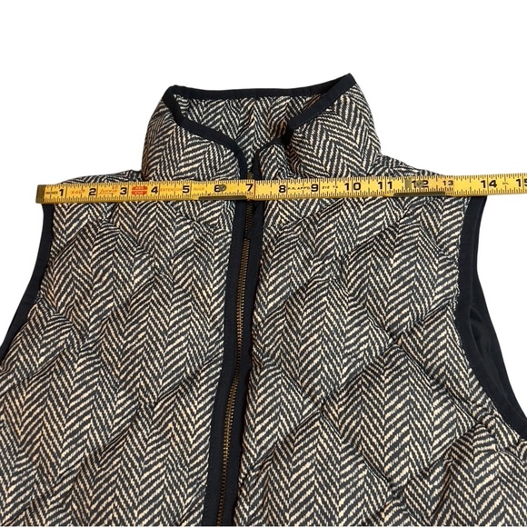 J.Crew Herringbone Quilted Down Filled Cozy Hiking Preppy Full Zip Puffer Vest - Picture 7 of 13